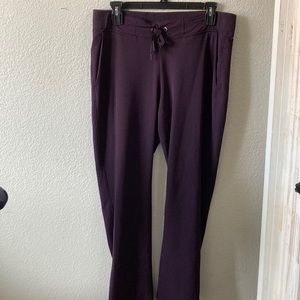 Athleta Trekkie Jogger/Flare Athletic Pant Purple Women’s 10 Tall